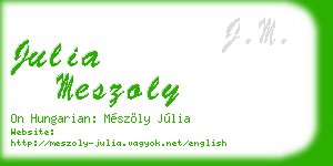 julia meszoly business card